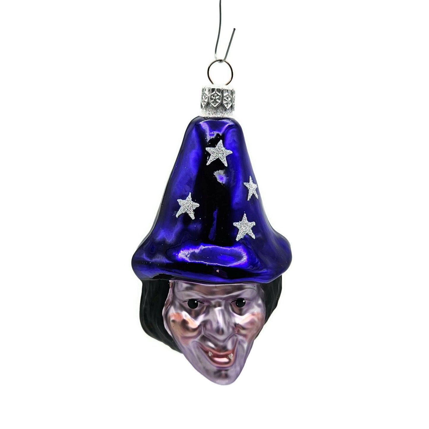 Patricia Breen Witch Hazel Lavender Face Stars Hat Halloween Christmas Ornament
