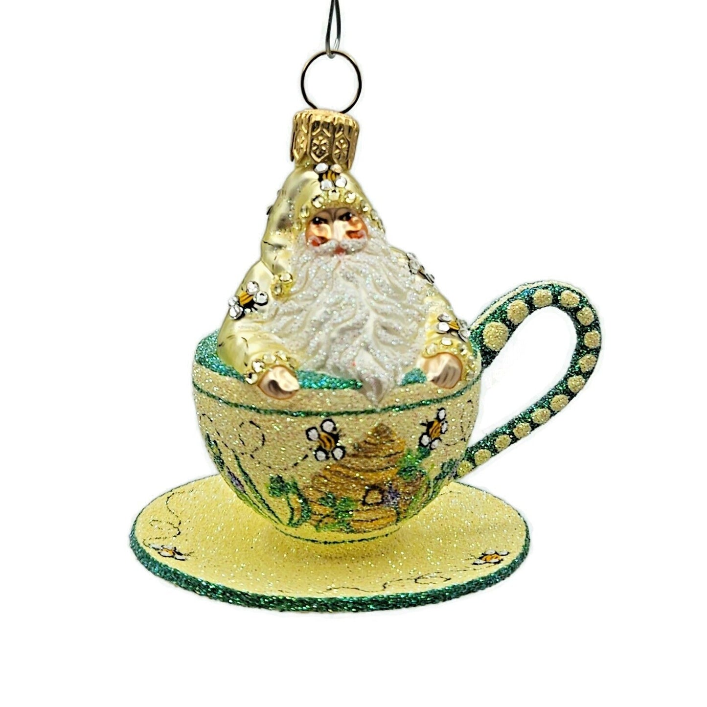 Patricia Breen Tea for Two Bees Bugs Spring Christmas Ornament Tea Party CATZ