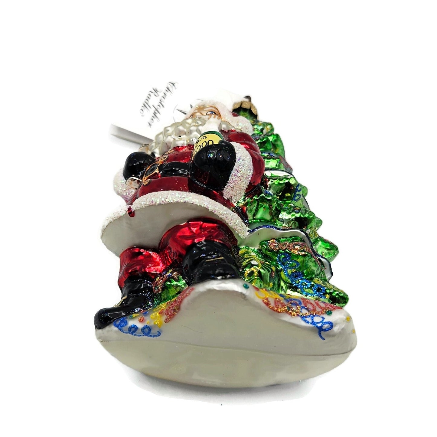 Christopher Radko Millennium Cheer Santa Claus Christmas Tree Ornament 99QVC2