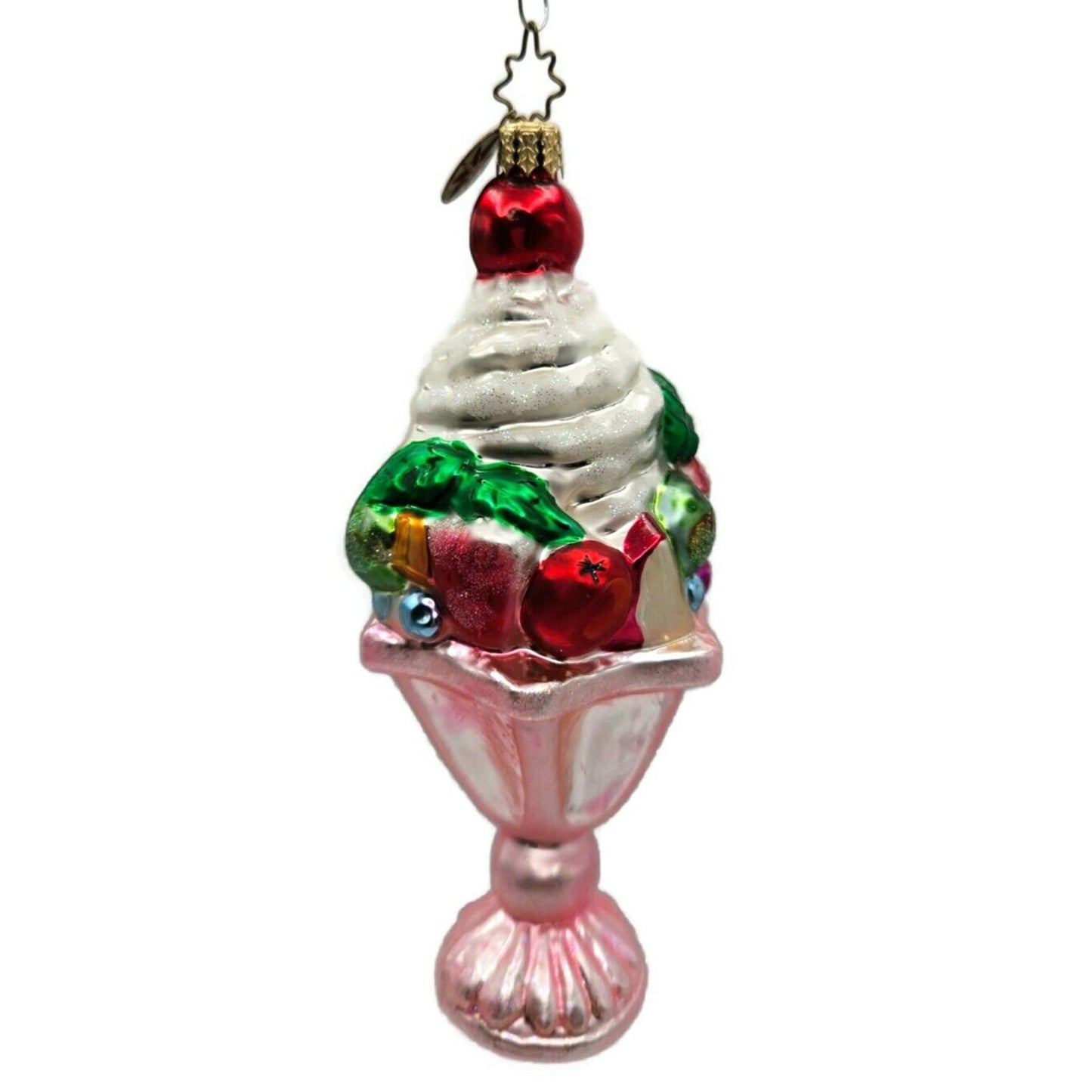 Christopher Radko Tutti Frutti Ice Cream Cone Christmas Tree Ornament 01-0383-0