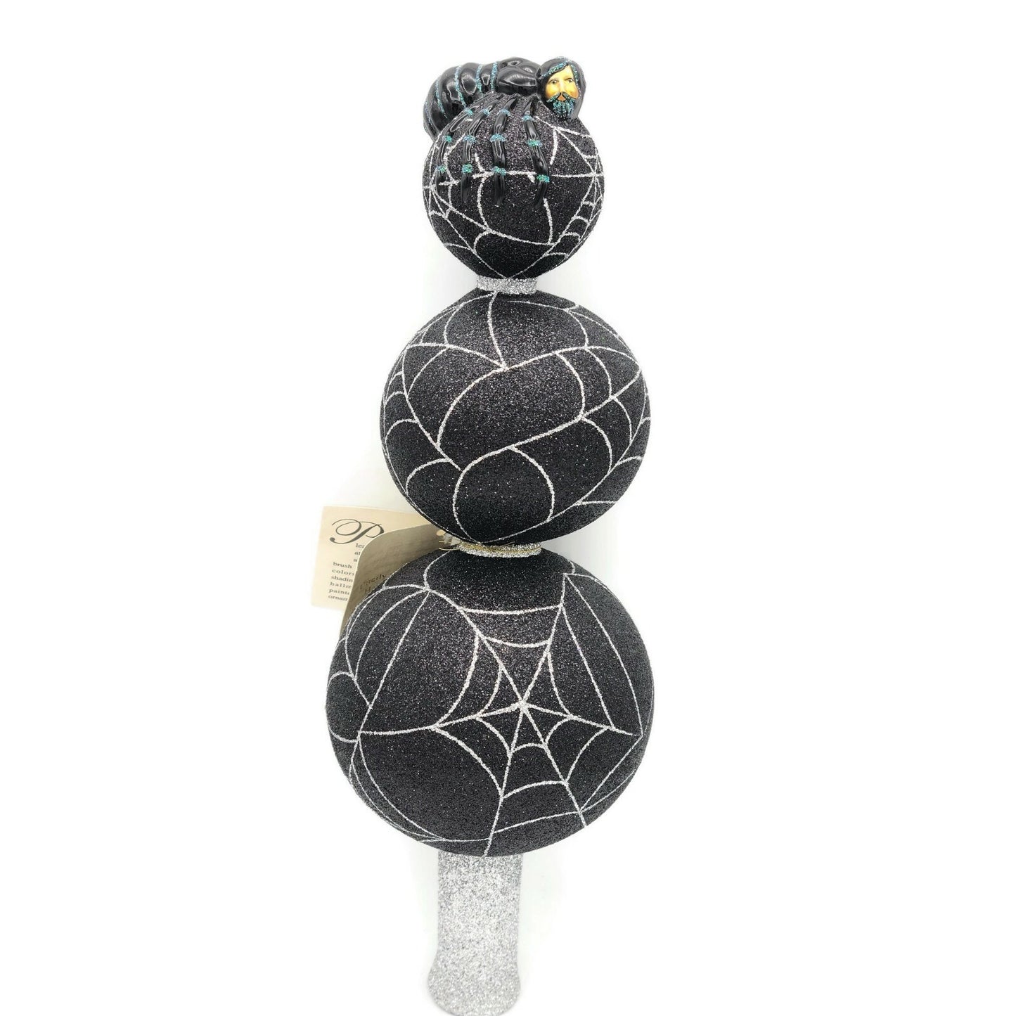 Patricia Breen Web Master Black Spider Web Finial Halloween Holiday Tree Topper