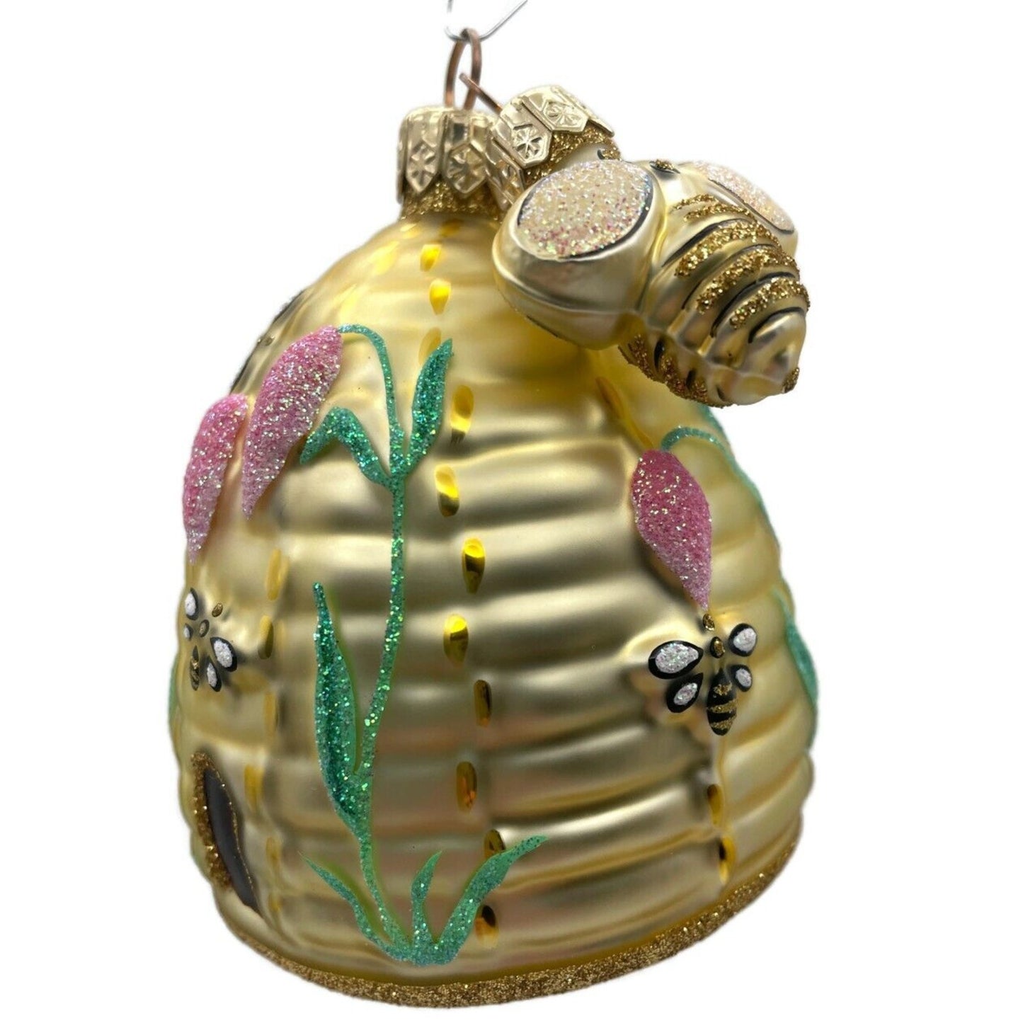Patricia Breen Wisteria Beeskep Pink Bees Flowers Spring Holiday Tree Ornament