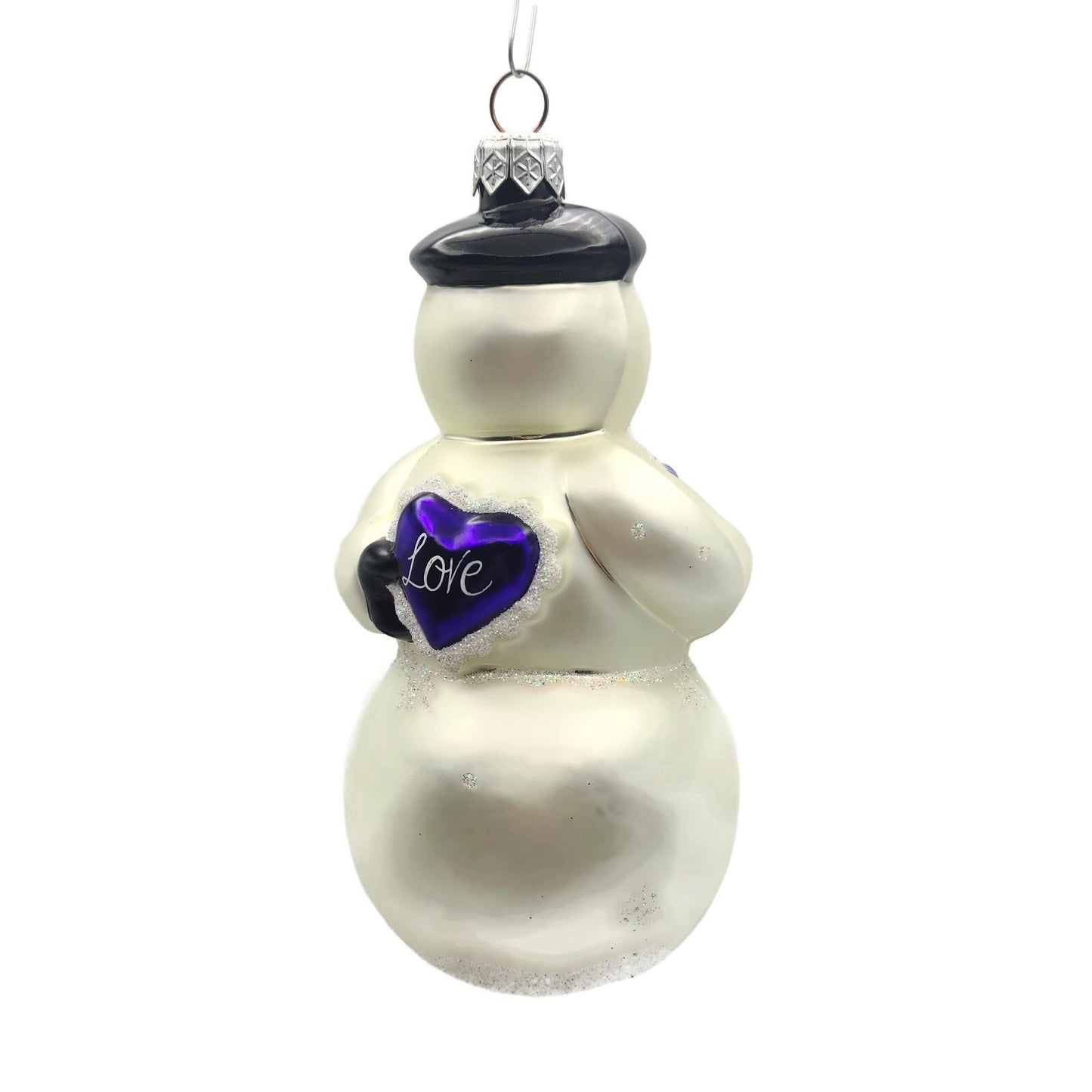 Patricia Breen My Heart Belongs to You Purple Heart Snowflake Christmas Ornament