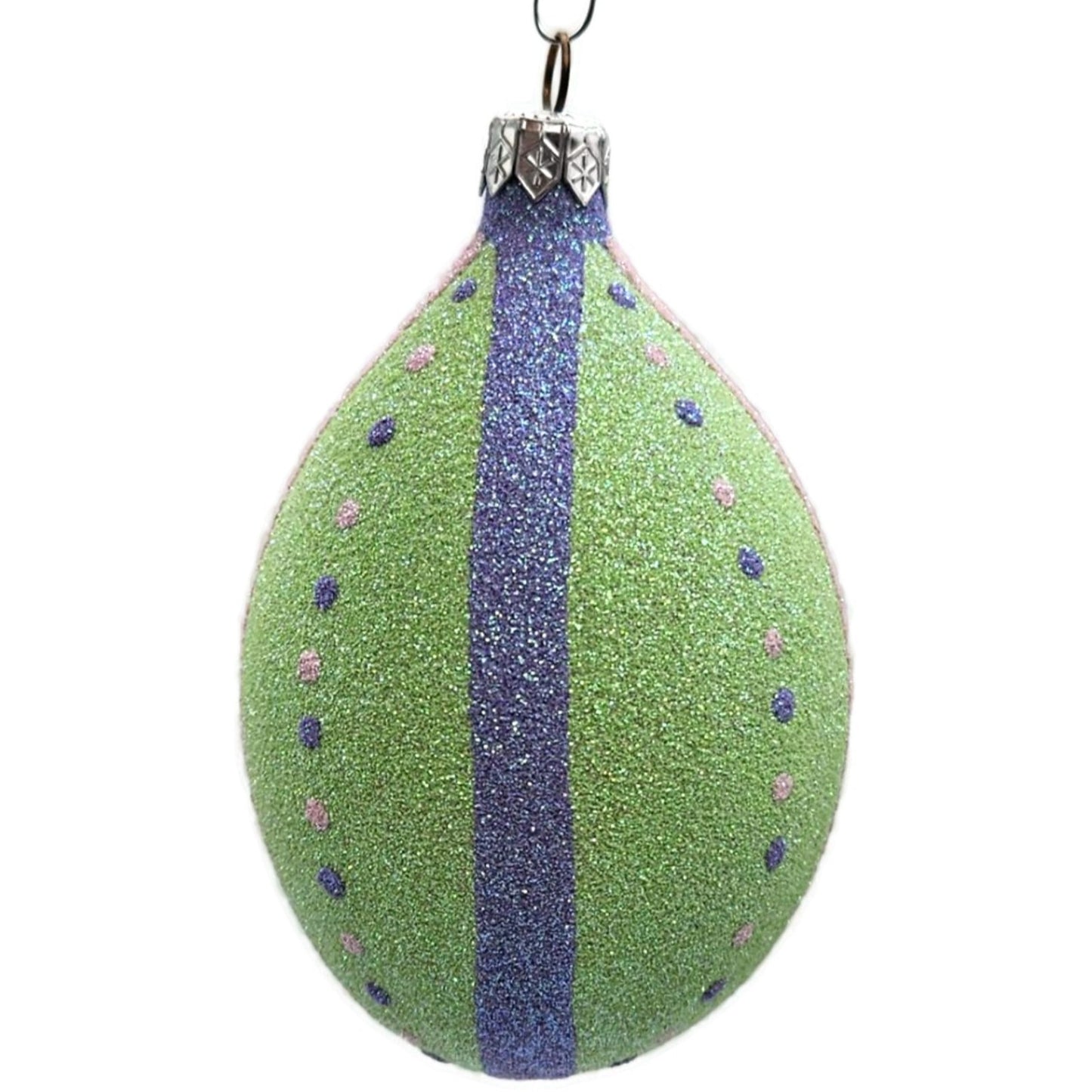 Patricia Breen Easter Egg Green Thin Stripe Easter Christmas Tree Ornament