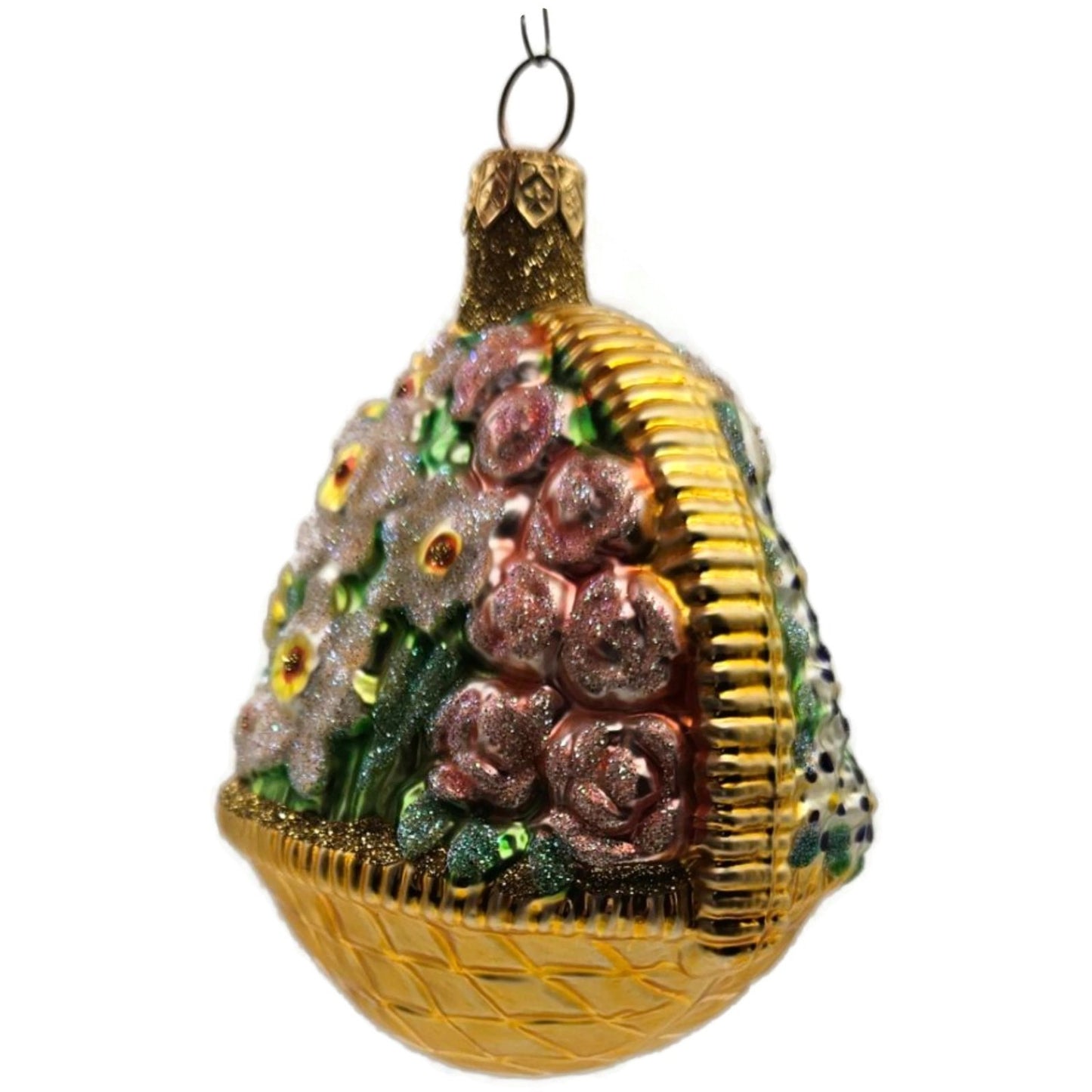 Patricia Breen Flowers For My Love Gold Tulips Spring Christmas Ornament Basket