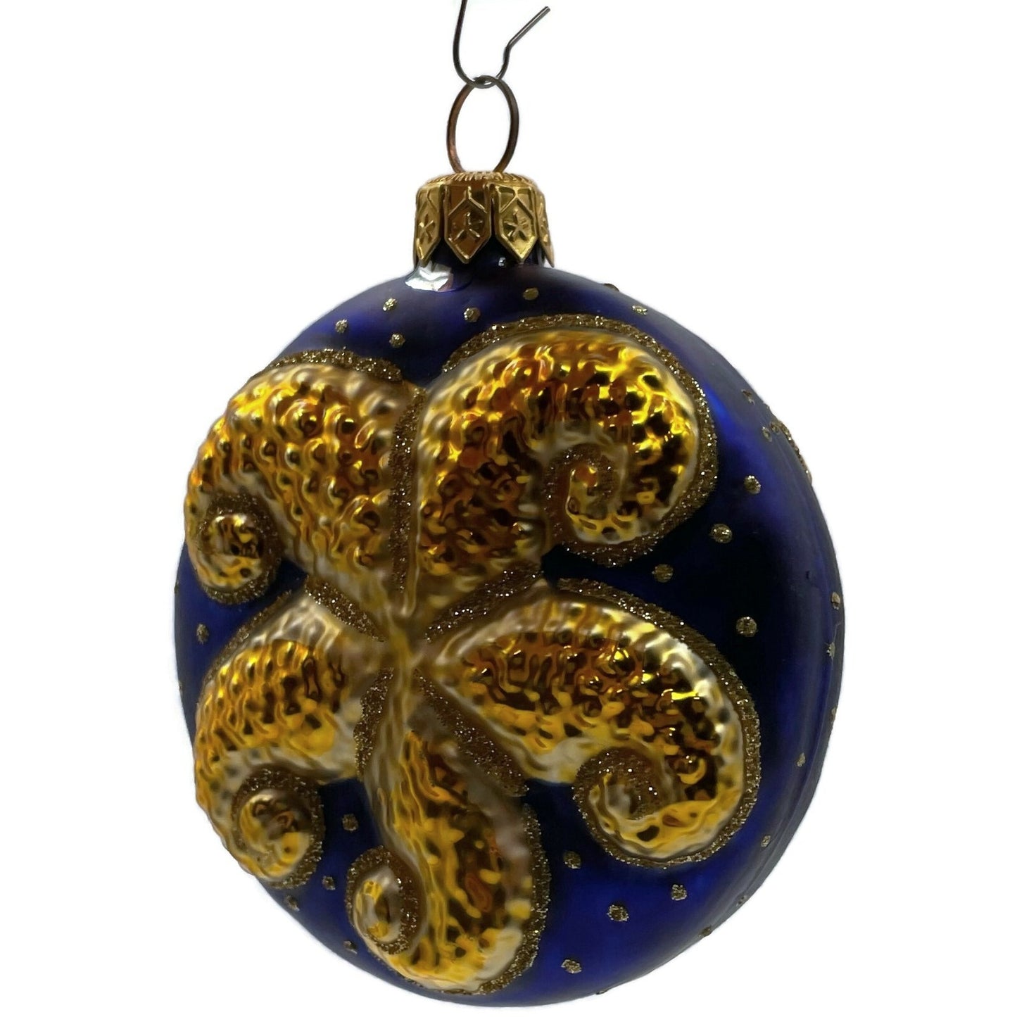 Patricia Breen Swell Starfish Gold Glittered Dots Nautical Christmas Ornament