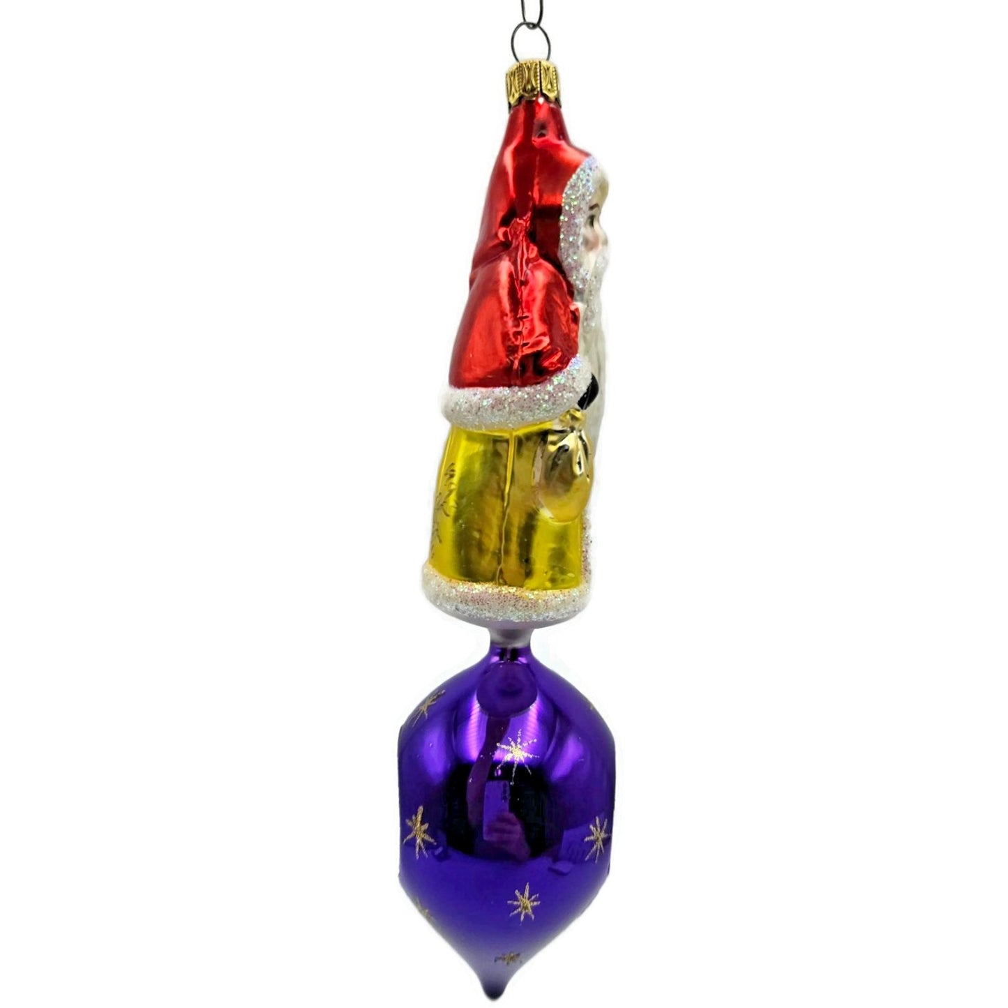 Christopher Radko Georgian Santa Claus Drop Reflector Christmas Ornament Signed
