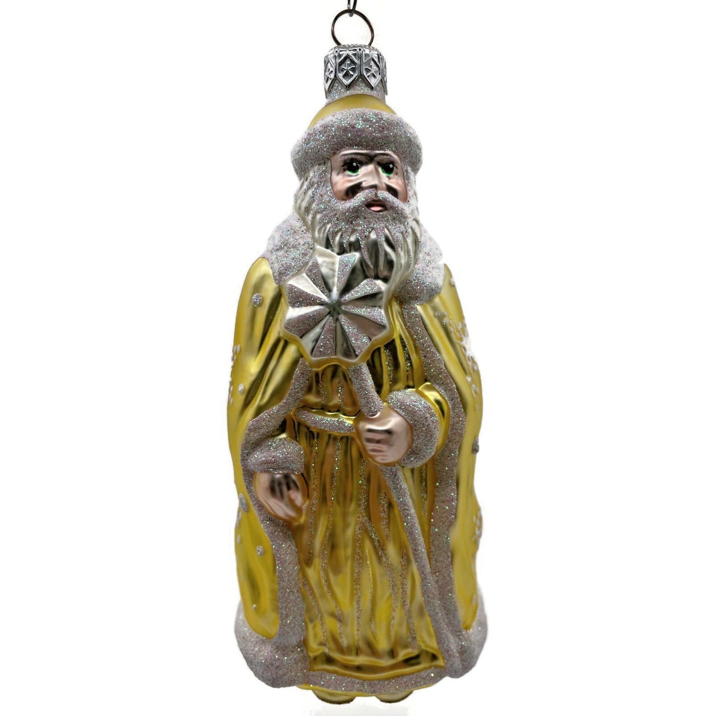 Patricia Breen Santa of the North Citrine Snowflakes Christmas Tree Ornament