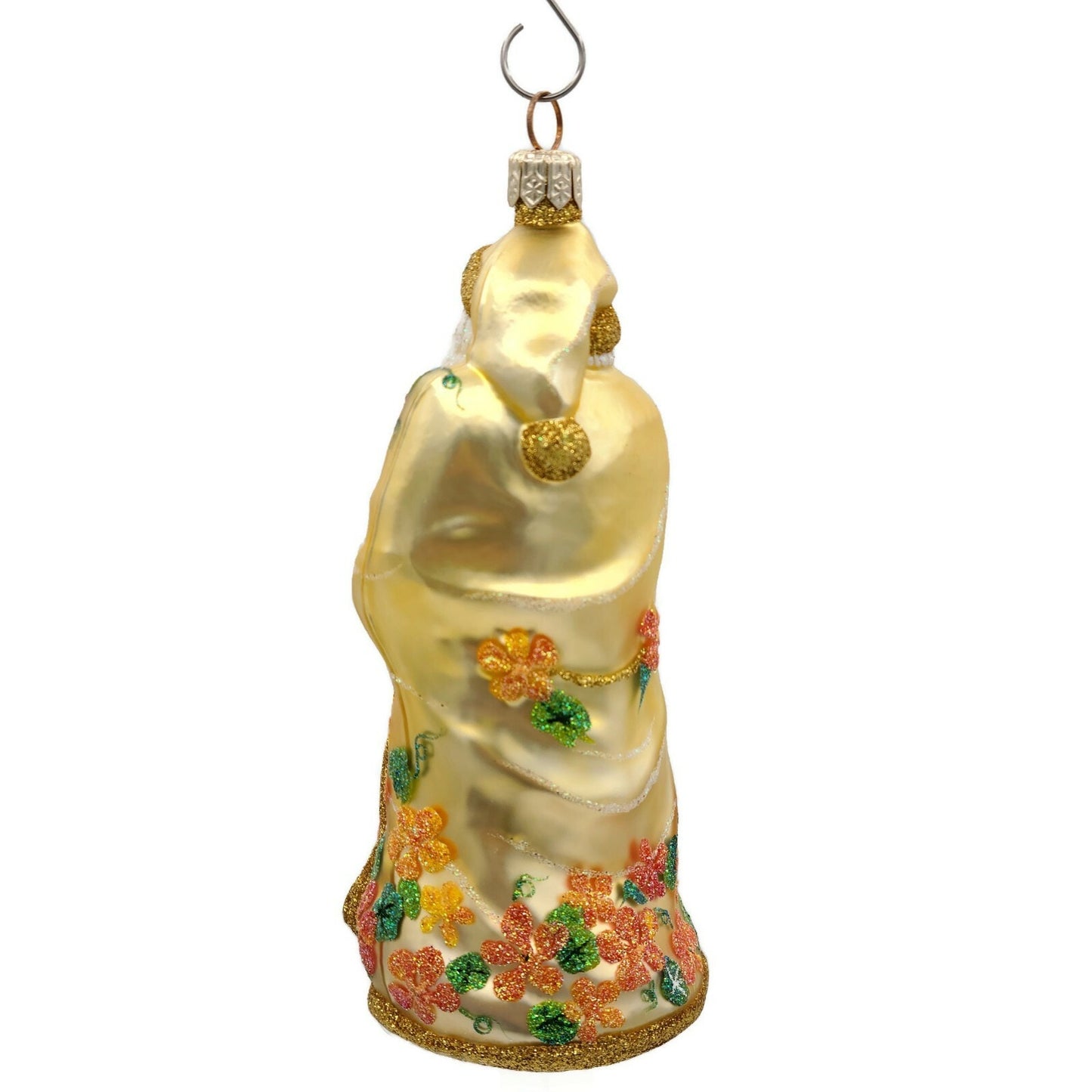 Patricia Breen Redoute Santa Nasturtiums Gold Floral Spring Holiday Ornament