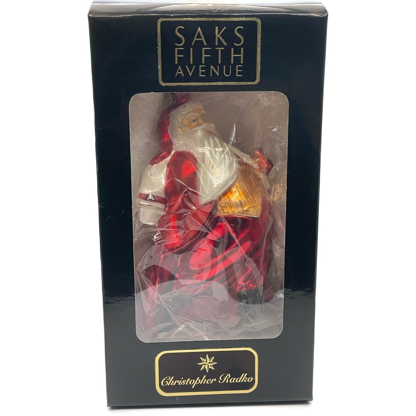 Christopher Radko Santa Calls Limited Edition Saks 5th Avenue Christmas Ornament