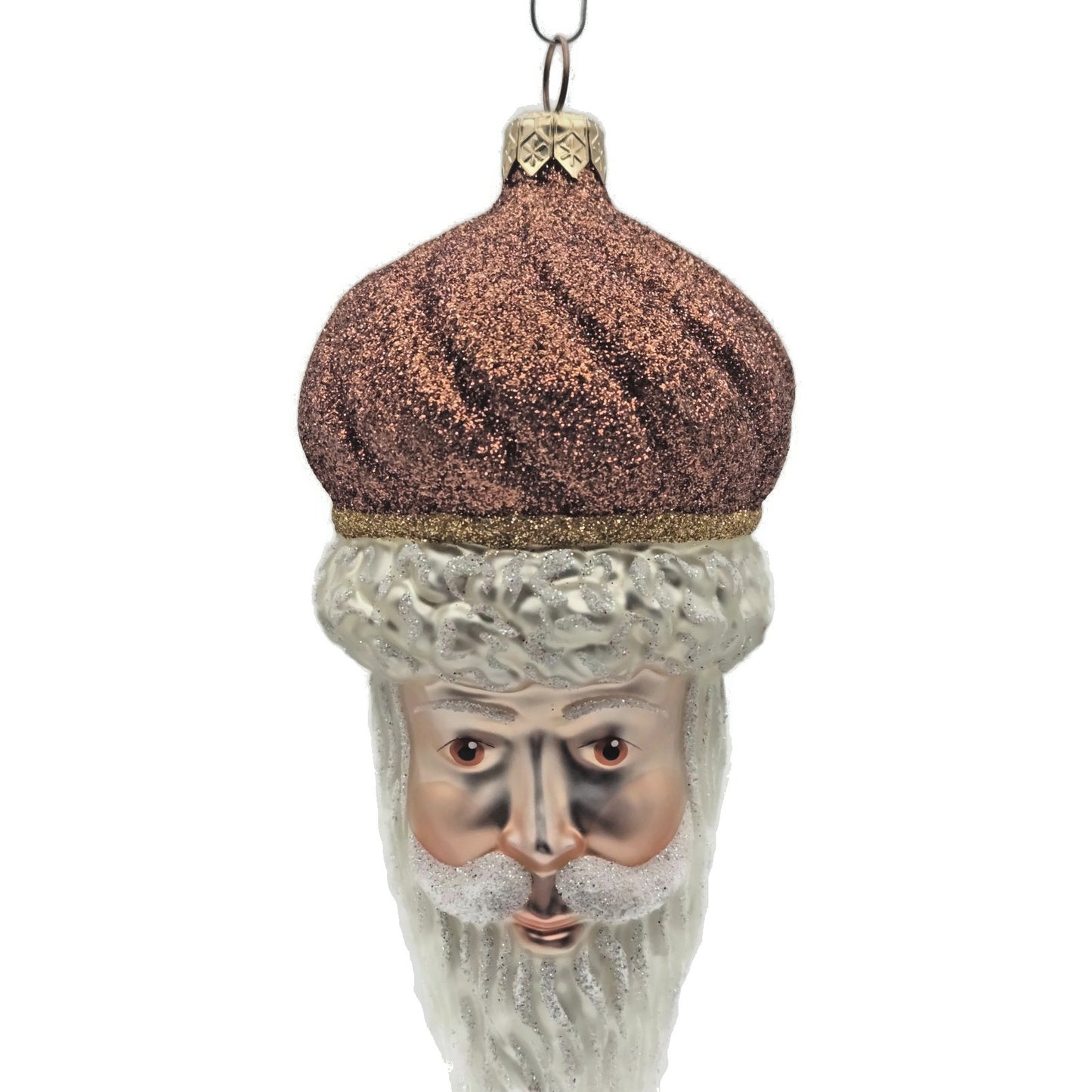 Patricia Breen Minsk Santa Claus Copper Glitter Christmas Holiday Tree Ornament