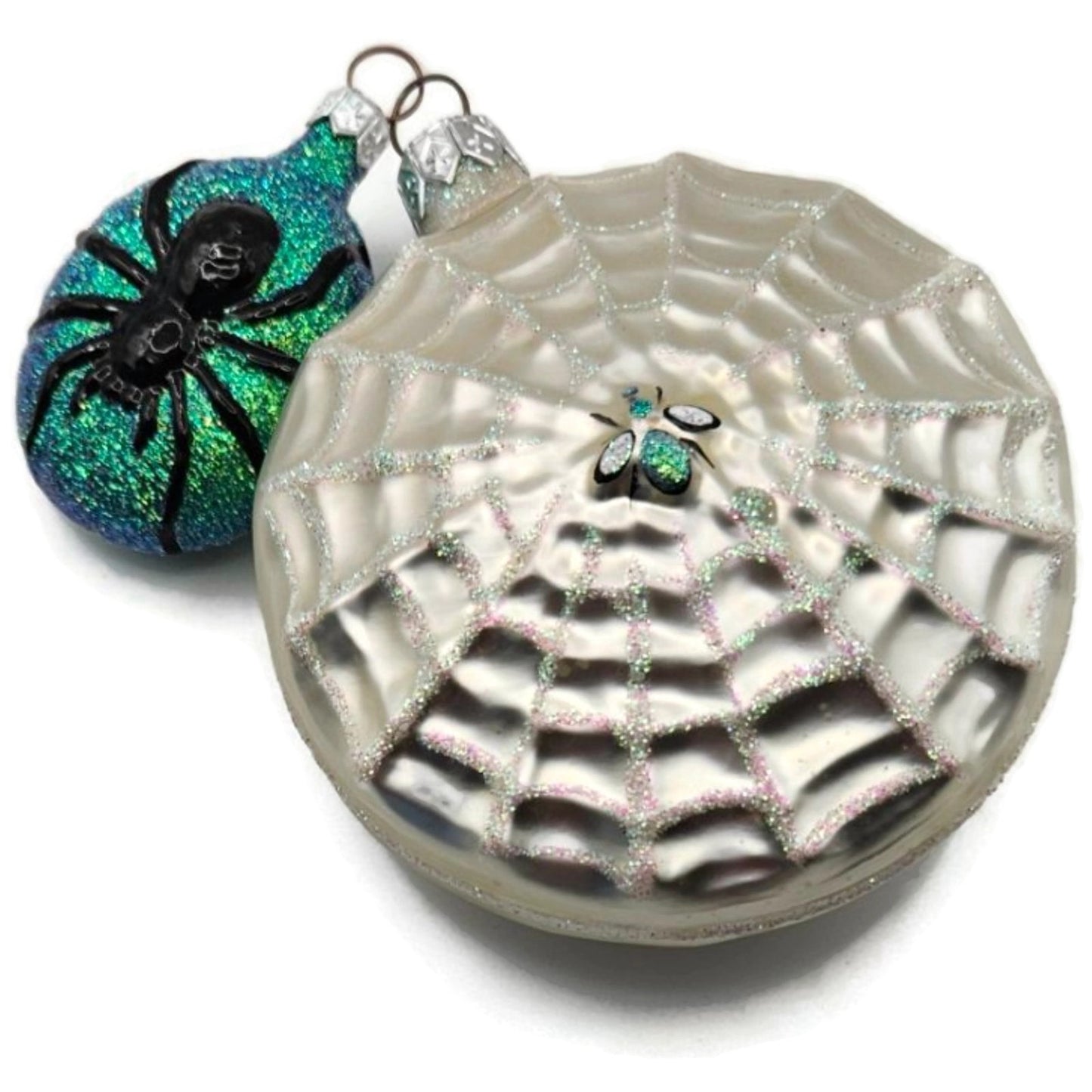 Patricia Breen Victorian Spider Web Pearl Black Halloween Christmas Ornament
