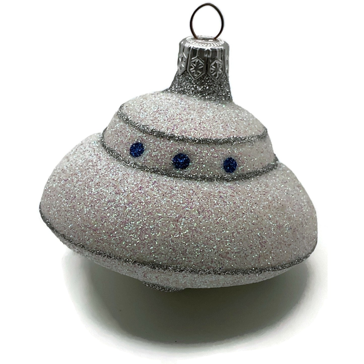 Patricia Breen A Walk on the Moon Space Ship Christmas Holiday Tree Ornament