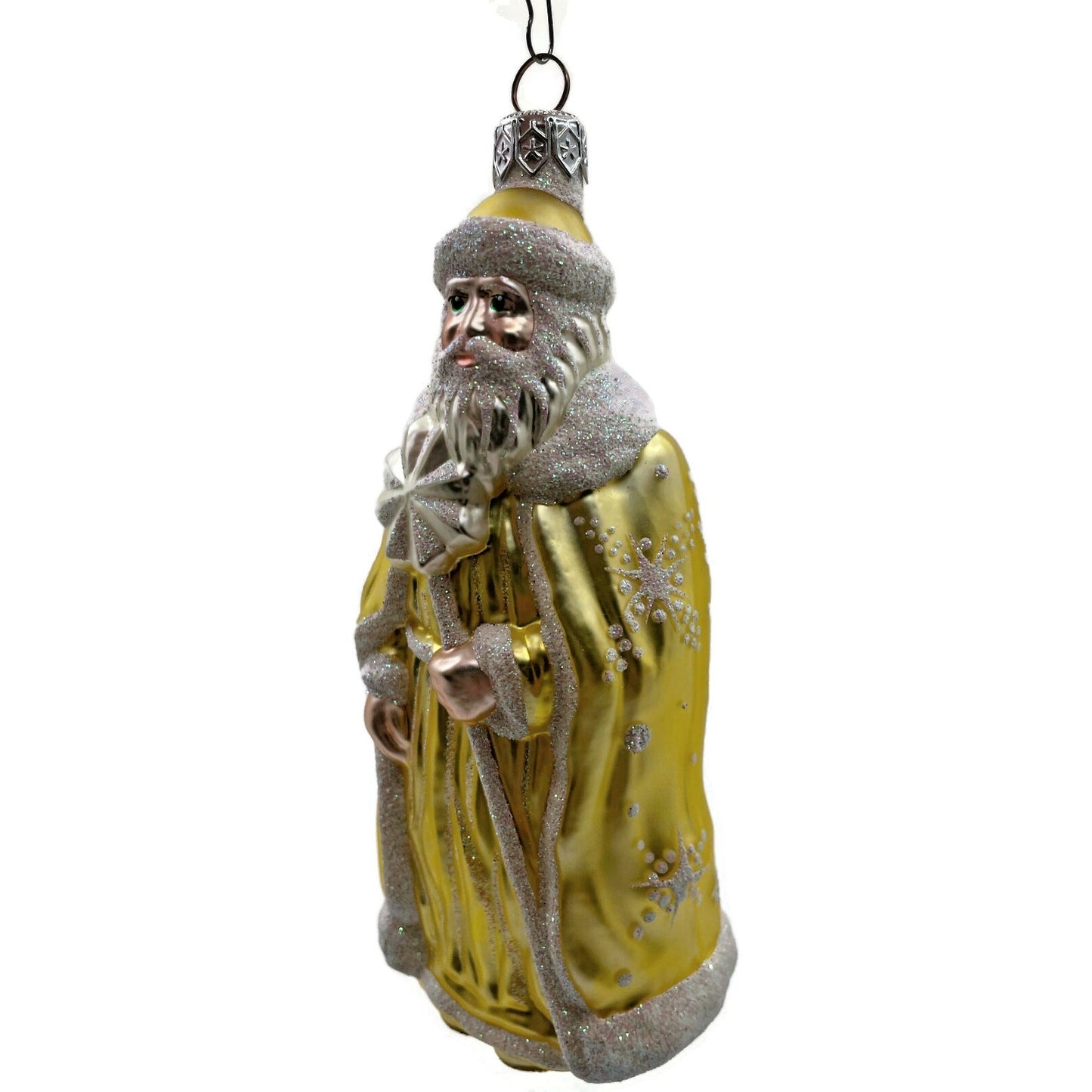 Patricia Breen Santa of the North Citrine Snowflakes Christmas Tree Ornament