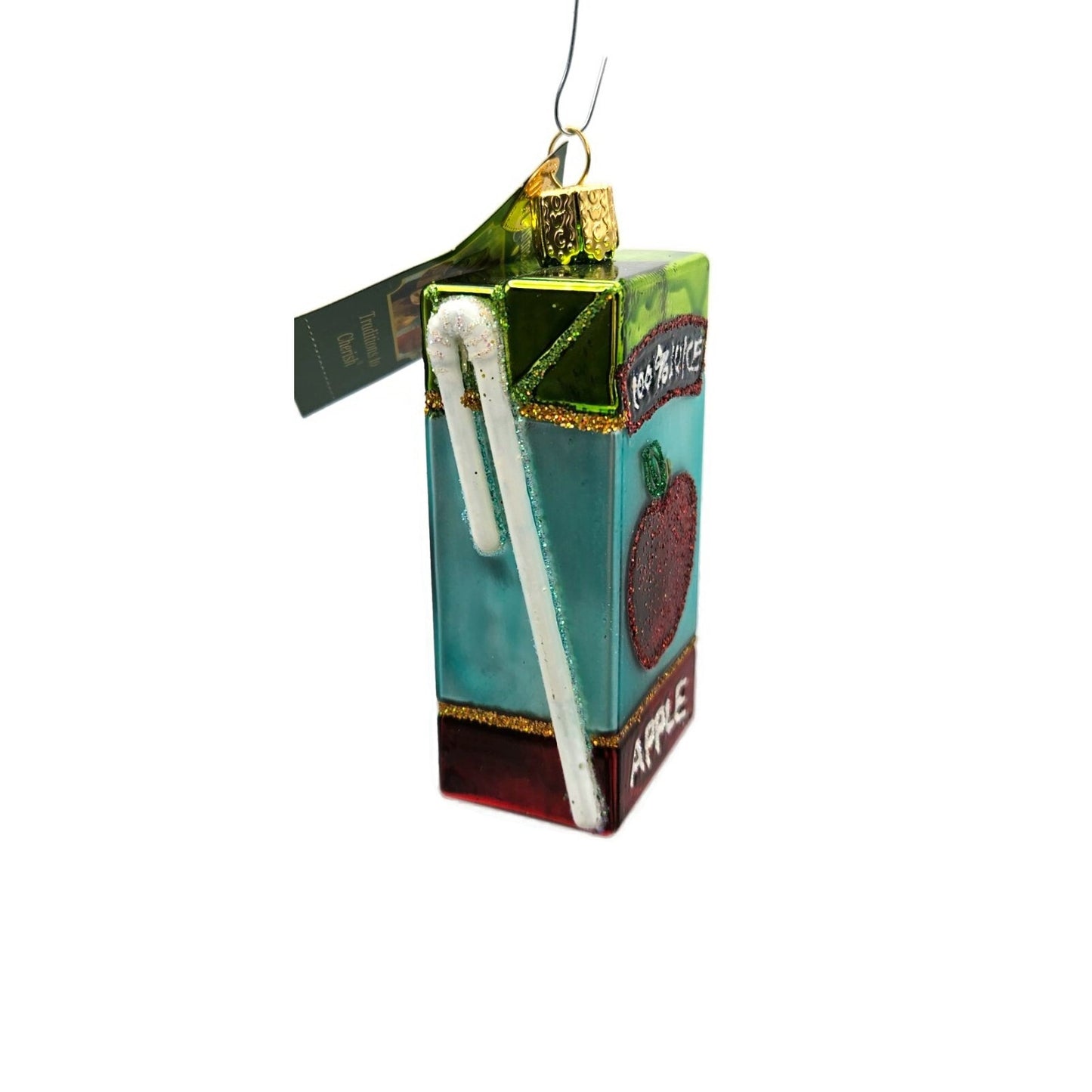 Old World Christmas Apple Juice Box Christmas Holiday Tree Ornament OWC 2019