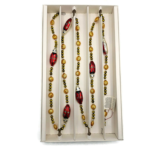 Christopher Radko Garland Ladybug Blossoms Christmas Holiday Ornament 94-453