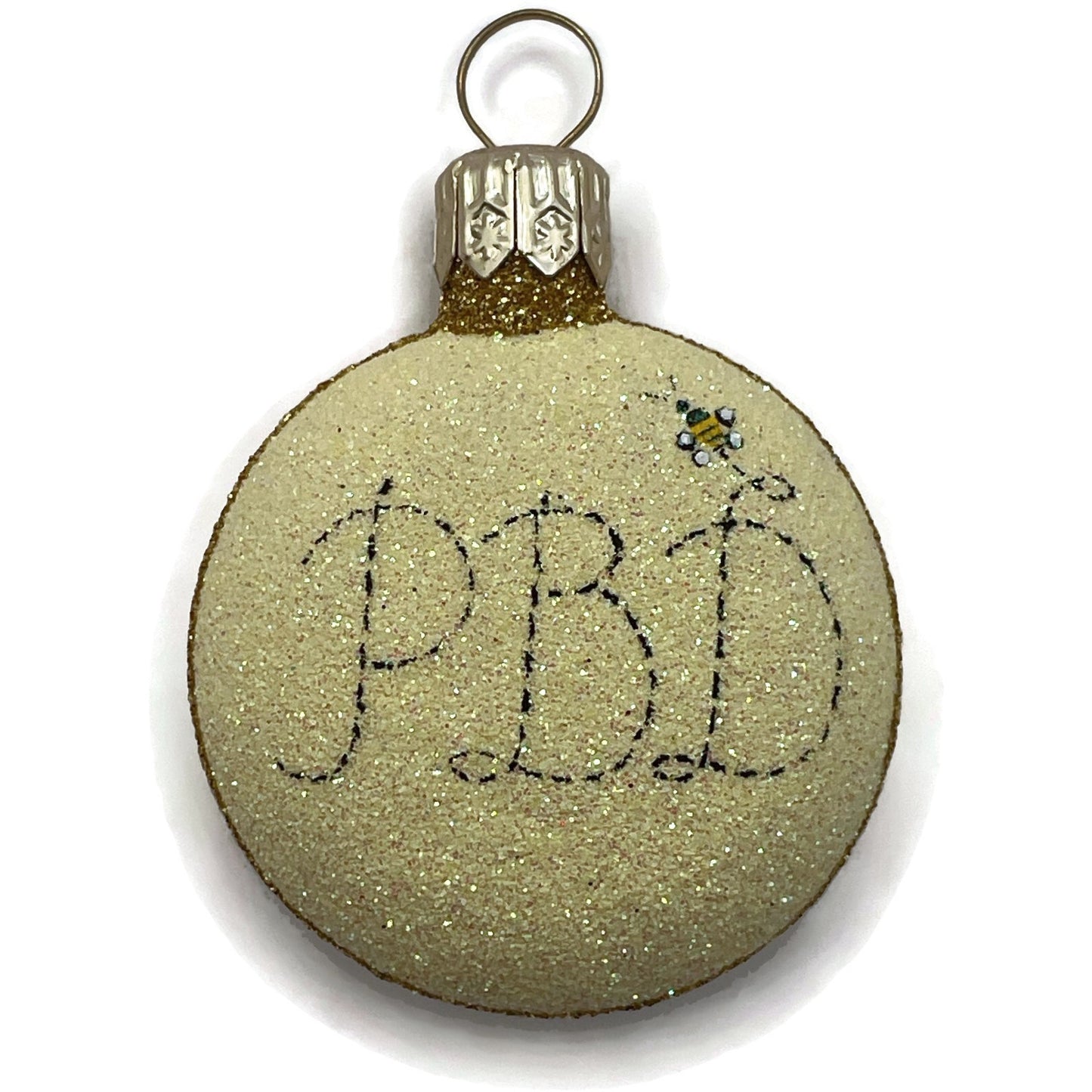 Patricia Breen Bee Medallion Glittered PBD Yellow Spring Christmas Tree Ornament