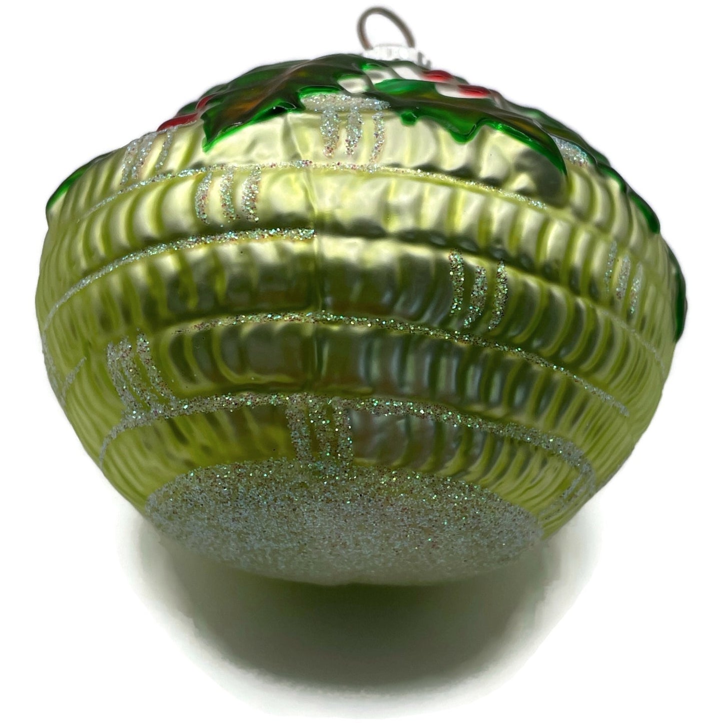 Patricia Breen Holly Basket Green Light Christmas Holiday Tree Ornament