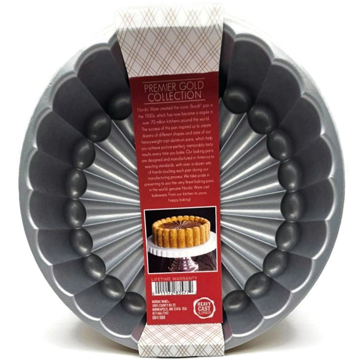 Nordic Ware Charlotte Premier Gold Cake Dessert Pan Heavy Cast Aluminum 6 Cups