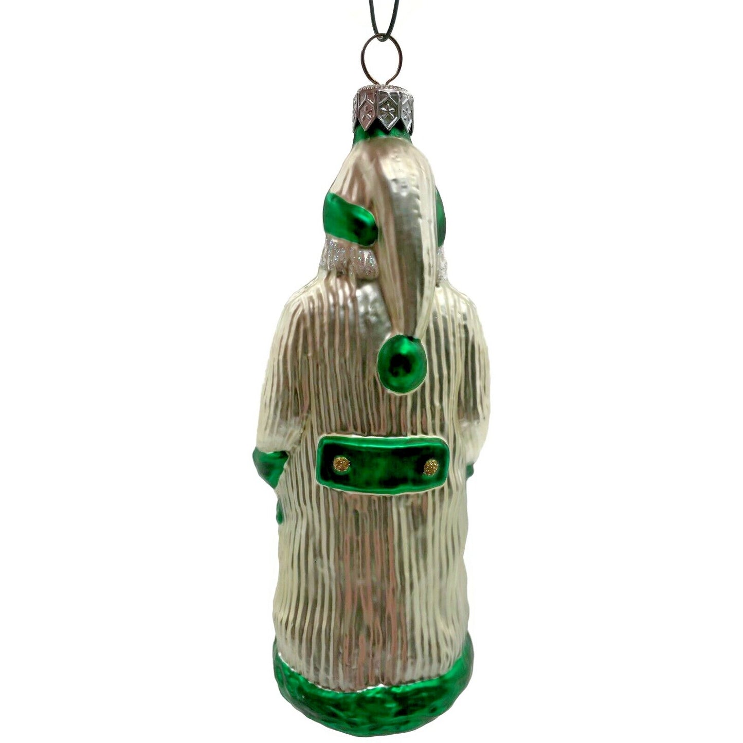 Patricia Breen Clover Santa Claus St Patricks Gold Green Christmas Tree Ornament