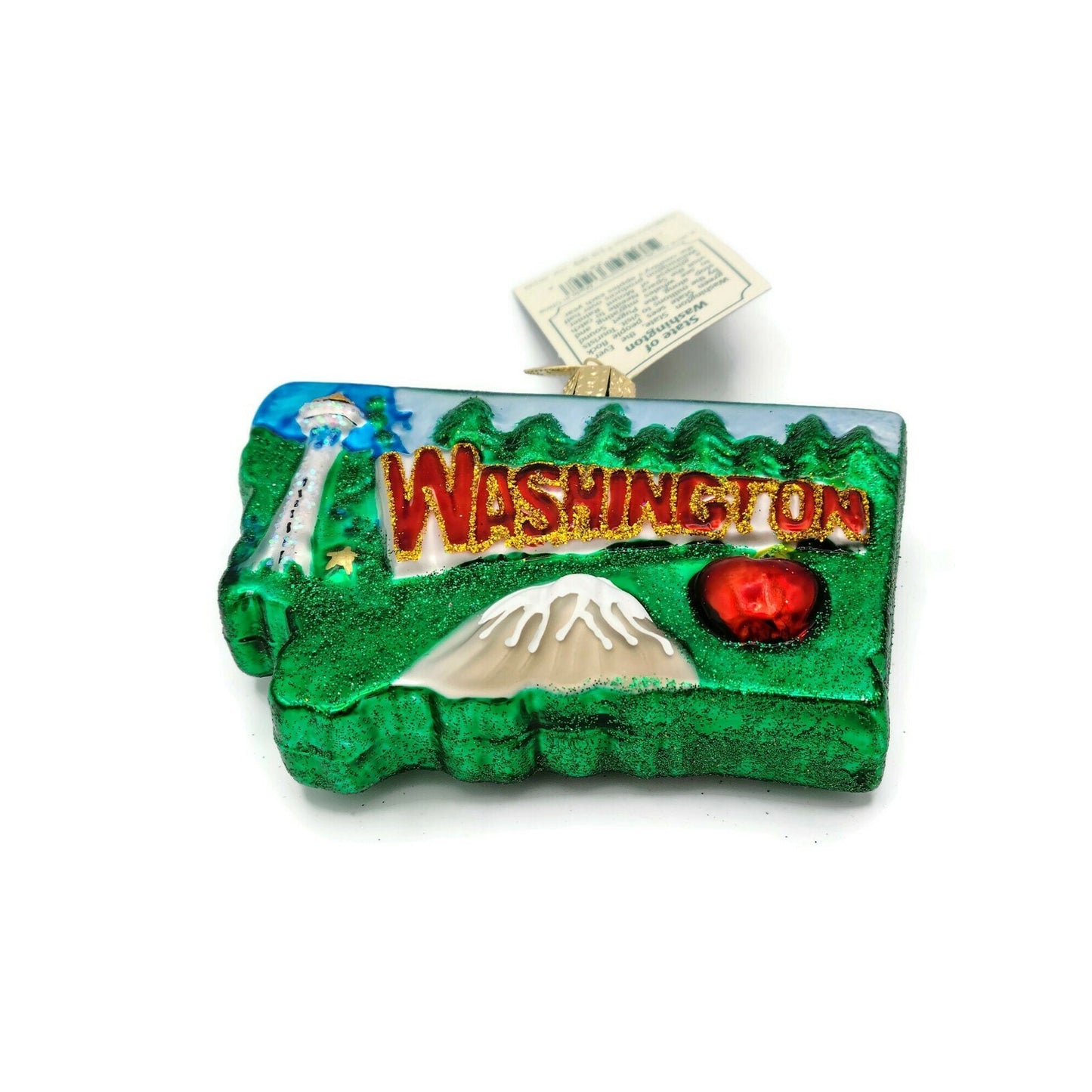State of Washington Evergreen State Space Needle Old World Christmas Ornament