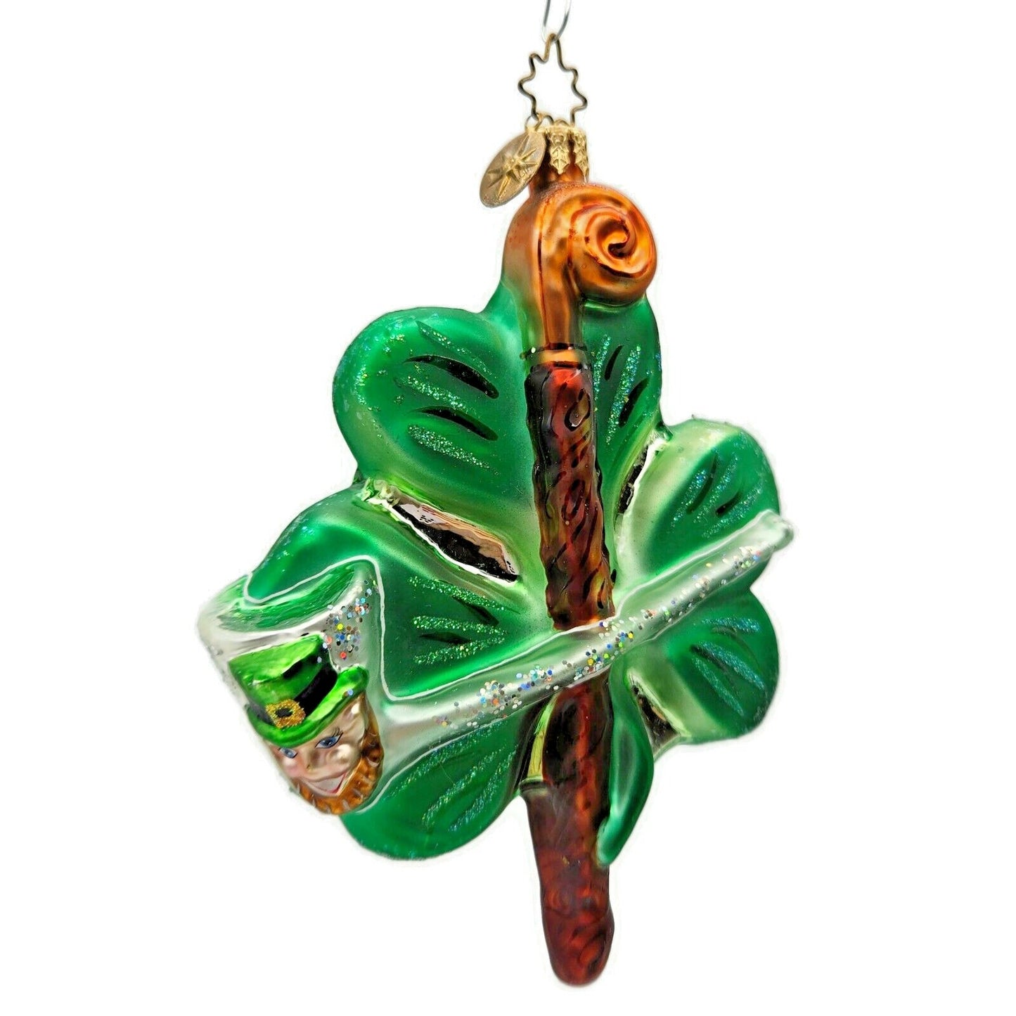 Christopher Radko Shillelaghans Clover Leaf St Patricks Tree Ornament 0103600