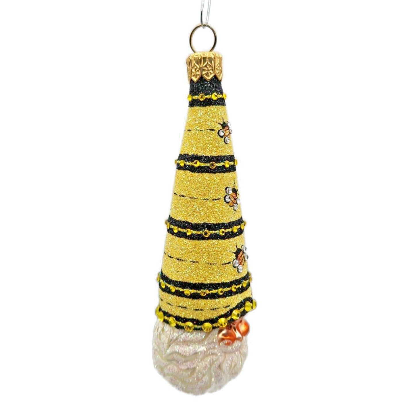 Patricia Breen Winter Sage Bees Striped Santa Claus Spring Christmas Ornament