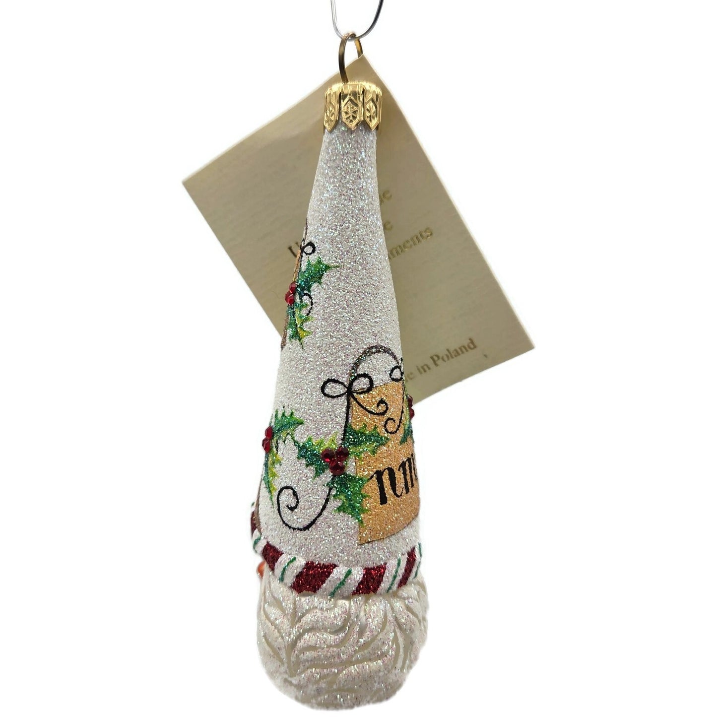 Patricia Breen Winter Sage NM Shopping Bags Santa Holly Christmas Tree Ornament