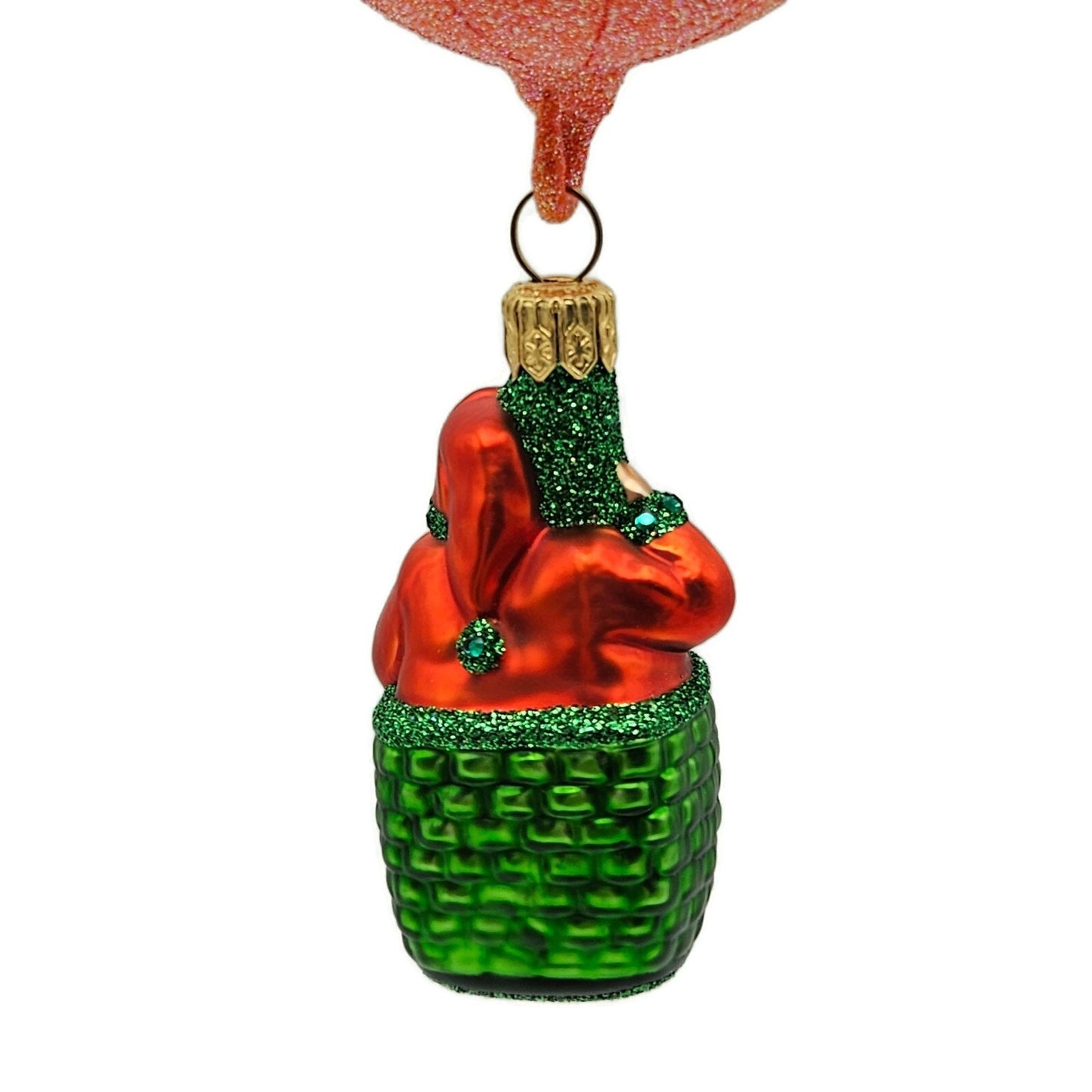 Patricia Breen Skyward Santa Claus Orange Halloween Pumpkin Christmas Ornament