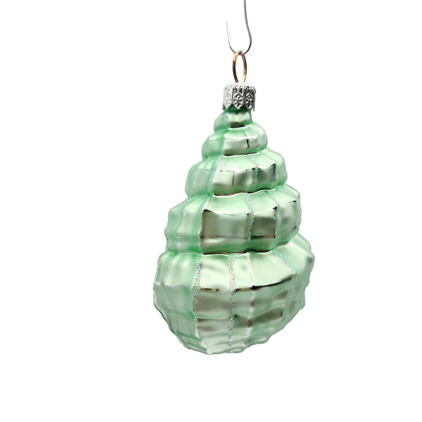 Patricia Breen Erics Shell Green Summer Aquatic Nautical Ocean Holiday Ornament
