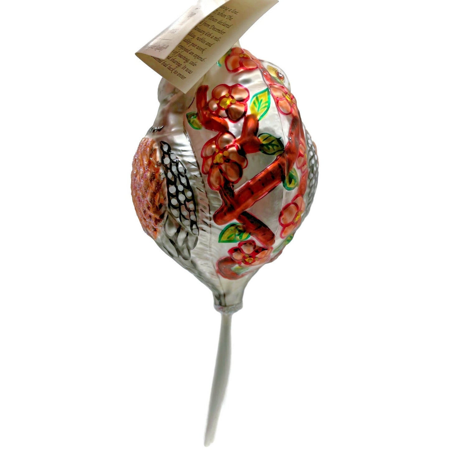 Christopher Radko Two Turtle Doves 12 Days Of Christmas Tree Ornament 9893