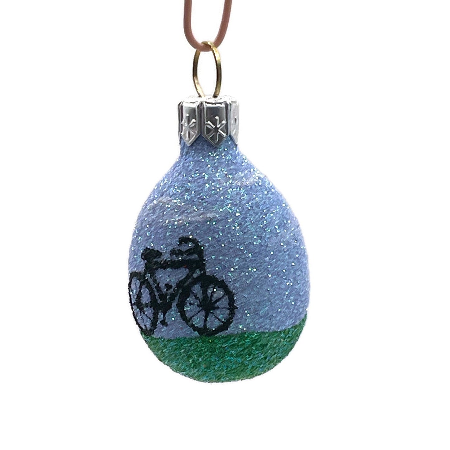 Patricia Breen Miniature Egg Go Ride your Bike Easter Christmas Tree Ornament