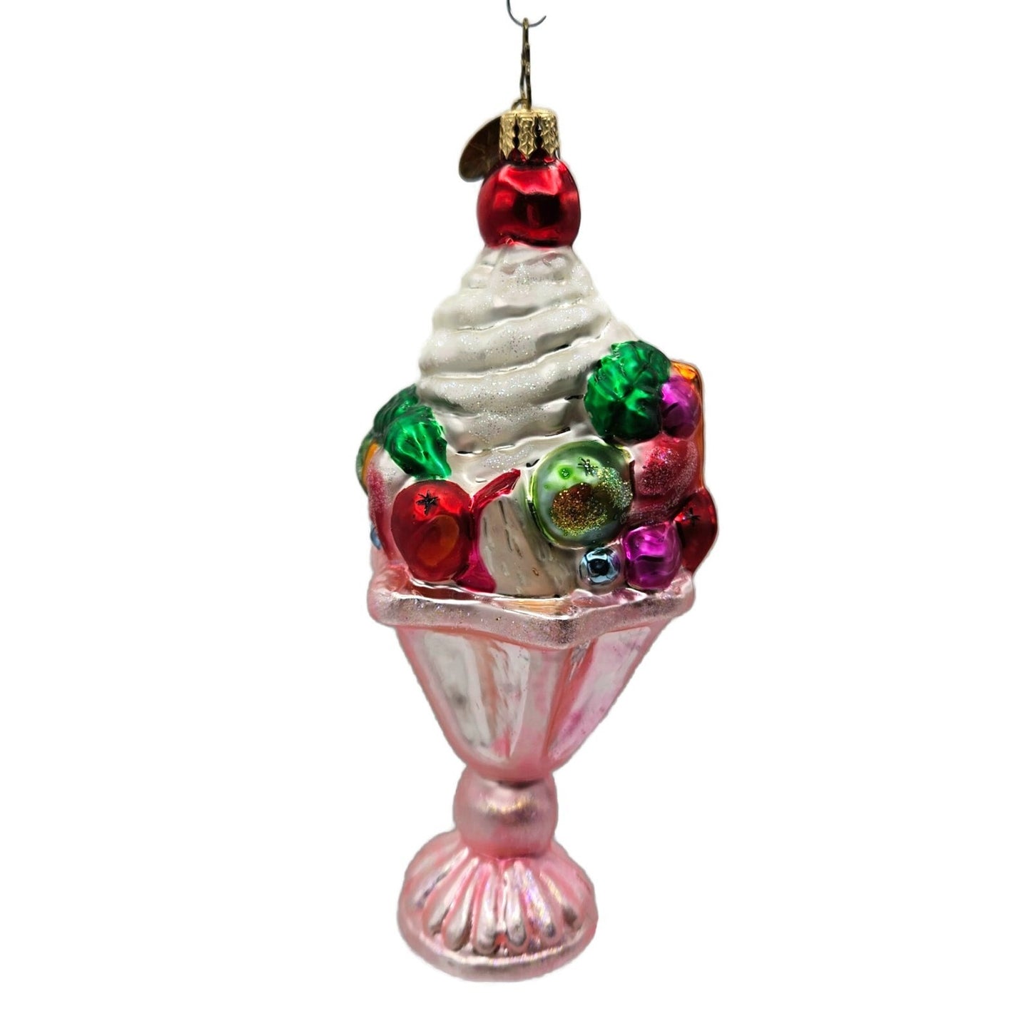 Christopher Radko Tutti Frutti Ice Cream Cone Christmas Tree Ornament 01-0383-0