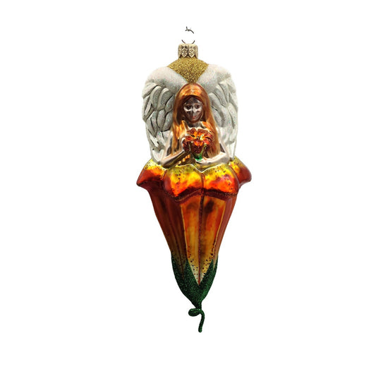 Patricia Breen Saint Susan Fireking Lily Flowers Spring Christmas Tree Ornament