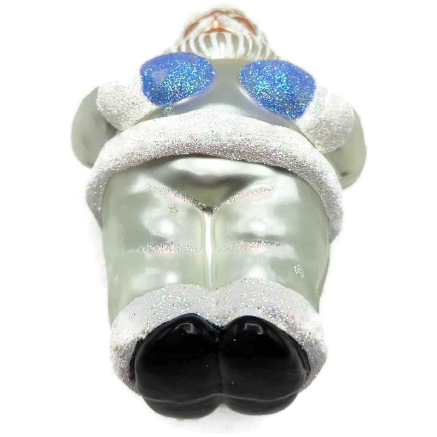 Patricia Breen Ho Ho Ho Santa Claus Pearl Glittered Dots Christmas Tree Ornament