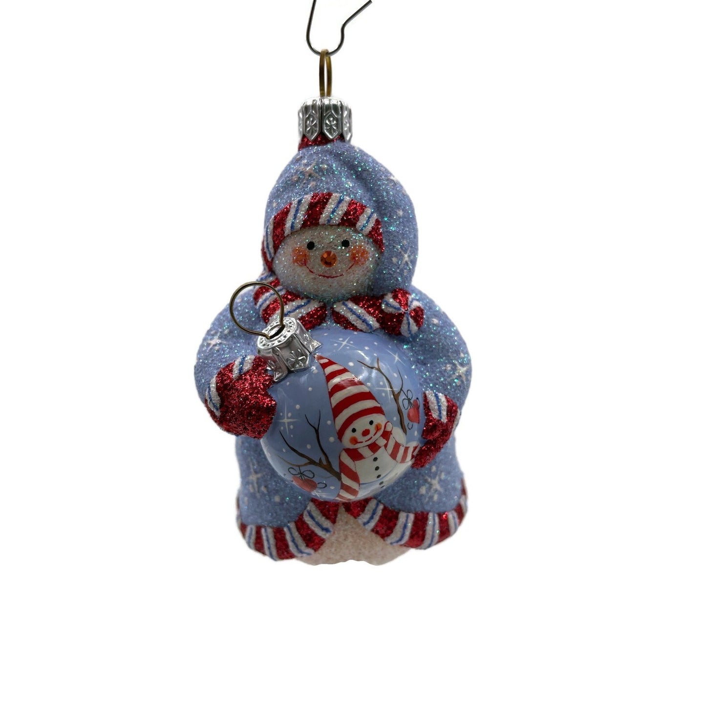 Patricia Breen Ornamental Snowman Blue Christmas Holiday Tree Ornament
