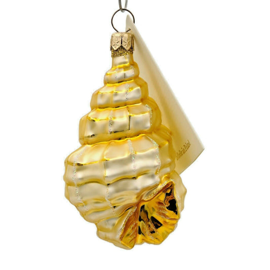 Patricia Breen Erics Shell Gold Summer Aquatic Nautical Ocean Holiday Ornament