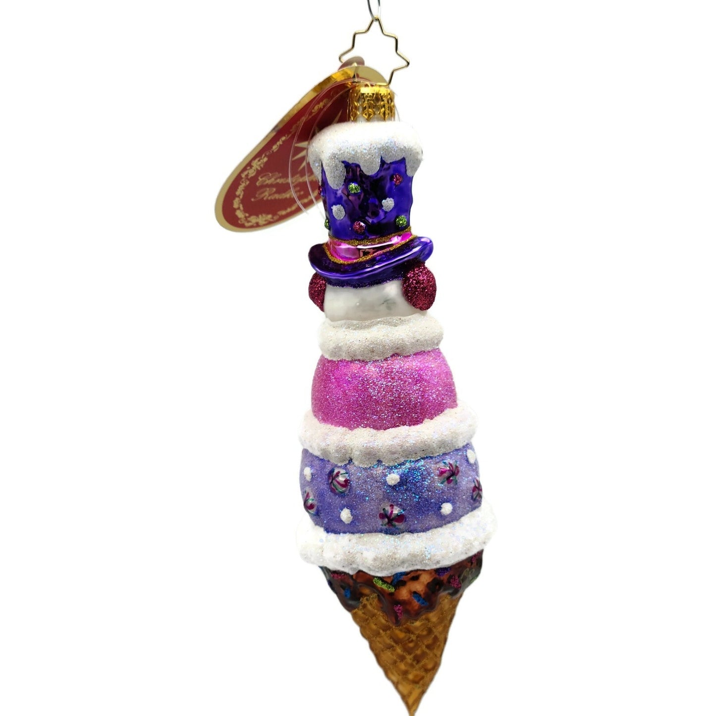 Christopher Radko A Cold and Frosty Treat Cone 1020728 Christmas Tree Ornament