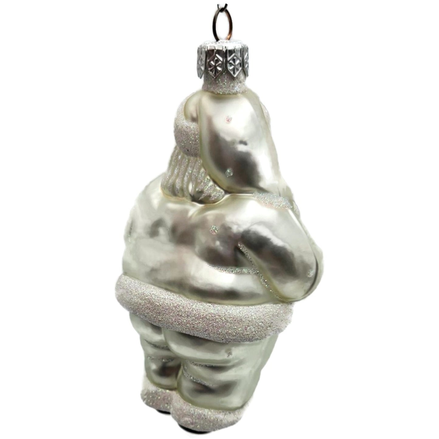 Patricia Breen Ho Ho Ho Santa Claus Pearl Glittered Dots Christmas Tree Ornament