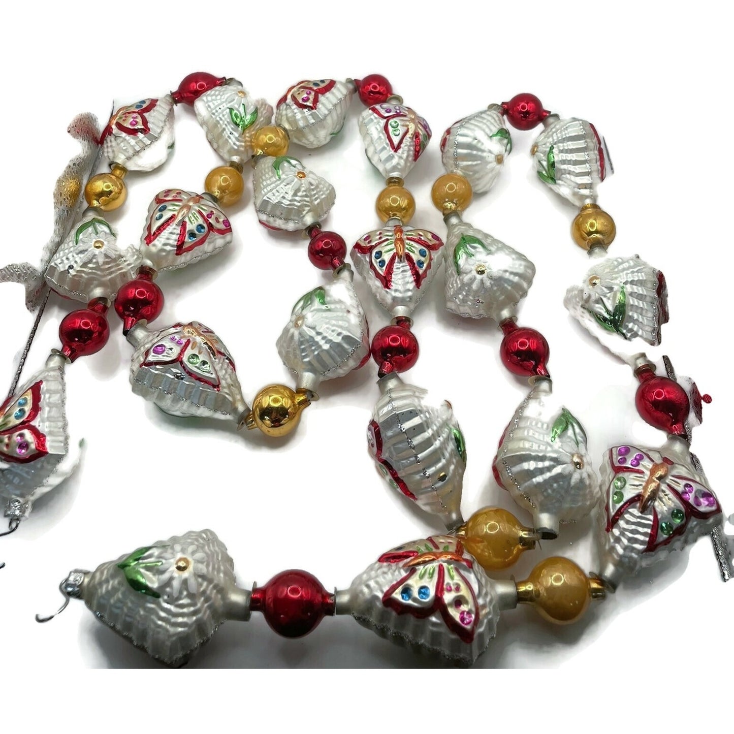 Christopher Radko Alpine Wings Butterfly Flower Christmas Tree Garland 93-086-0