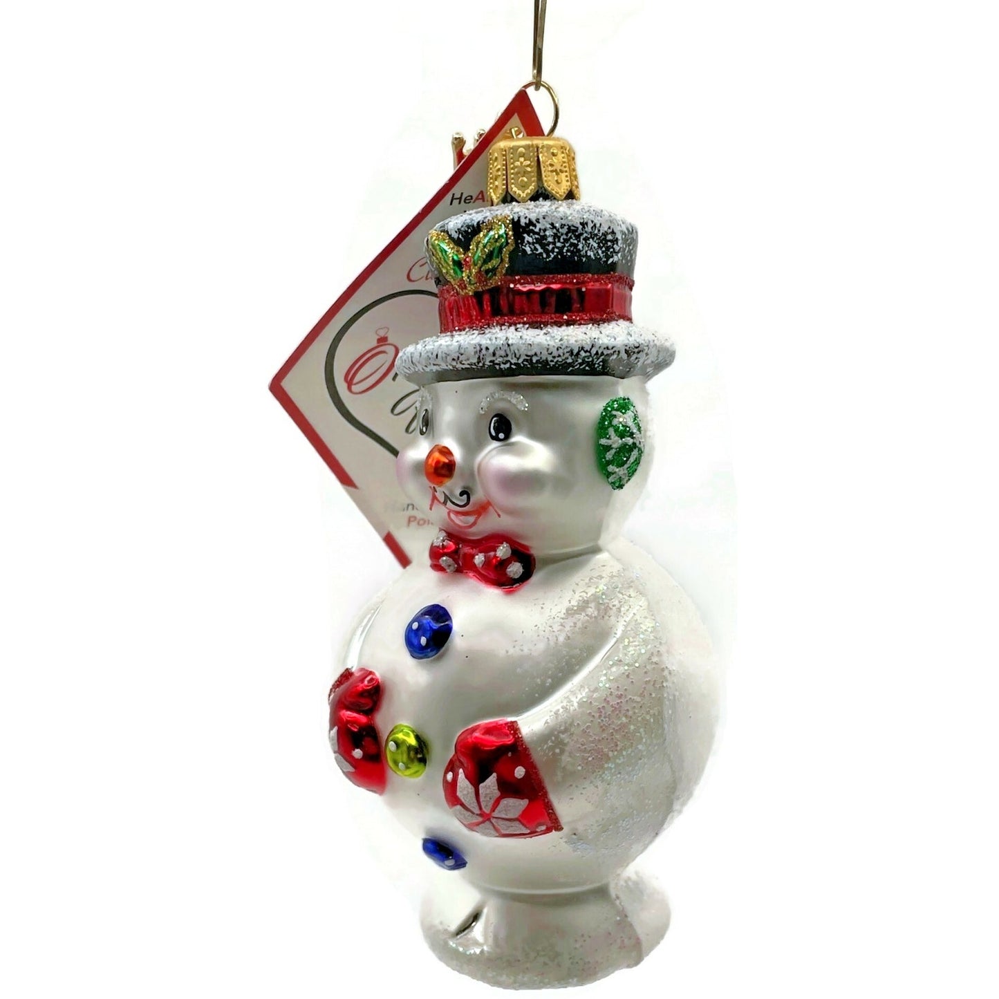 Heartfully Yours Ornament Mr. Whipple Snowman With Hat Christmas Radko Decor