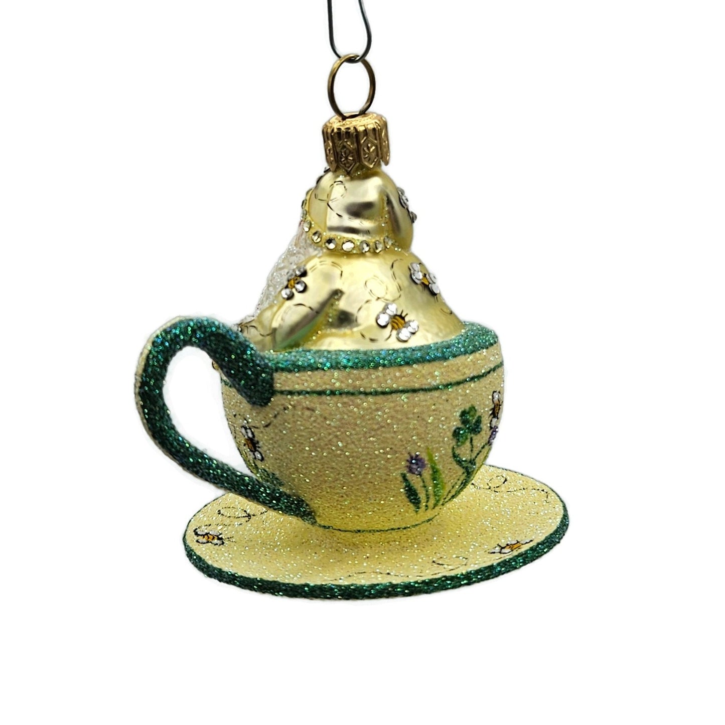 Patricia Breen Tea for Two Bees Bugs Spring Christmas Ornament Tea Party CATZ