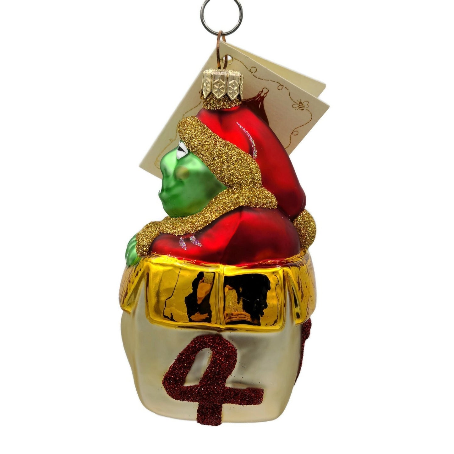 Patricia Breen Mmmonster Present Red Gold Ornament Halloween Monster 9920