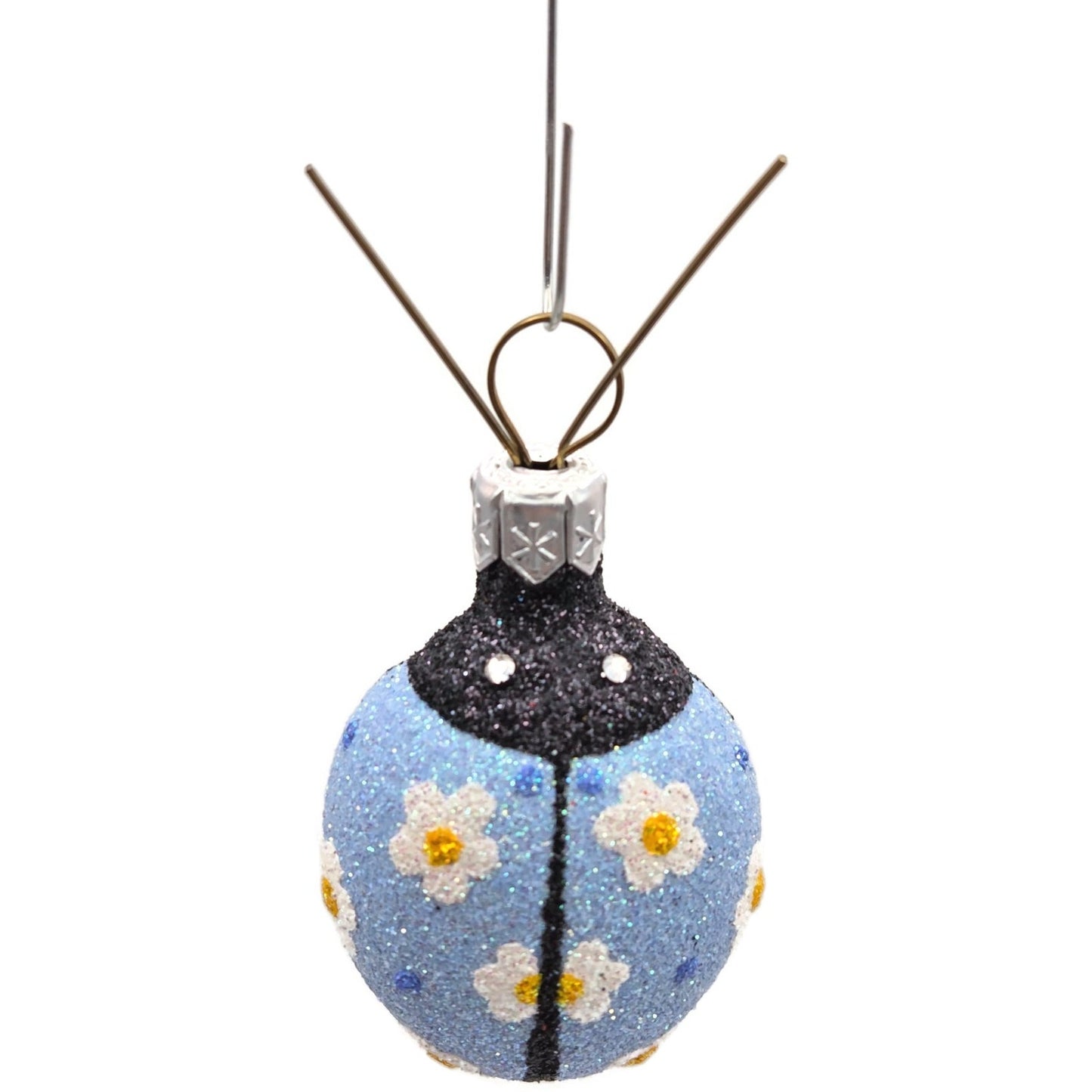 Patricia Breen Ladybug Ladybug Blue Daisy Closed Wing Spring Christmas Ornament