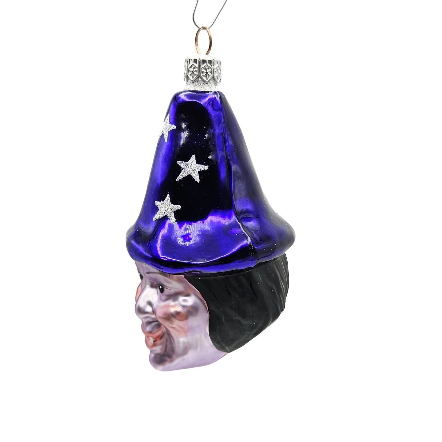 Patricia Breen Witch Hazel Lavender Face Stars Hat Halloween Christmas Ornament