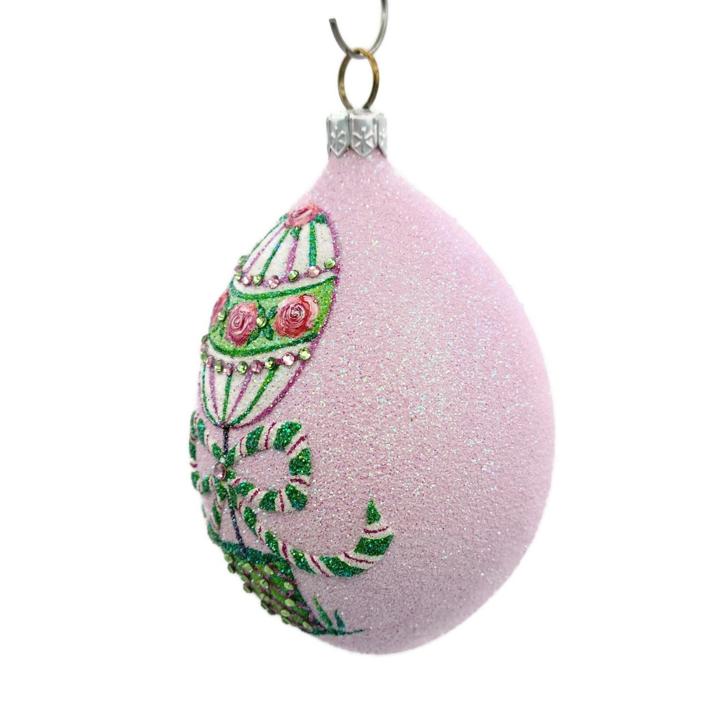 Patricia Breen Topiary Egg Rose Pink Easter Holiday Flower Christmas Ornament