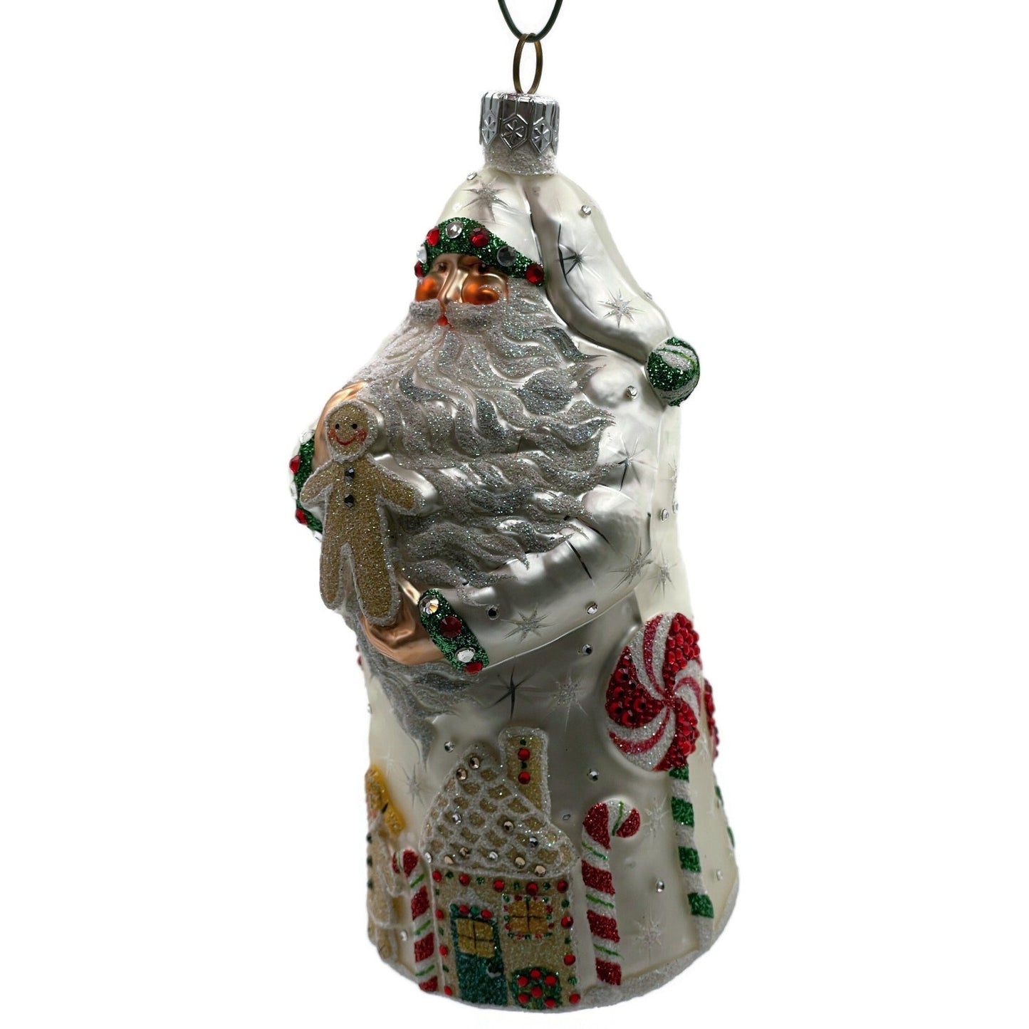 Patricia Breen Torun Santa Pearl Candy Canes Gingerbread Christmas Tree Ornament