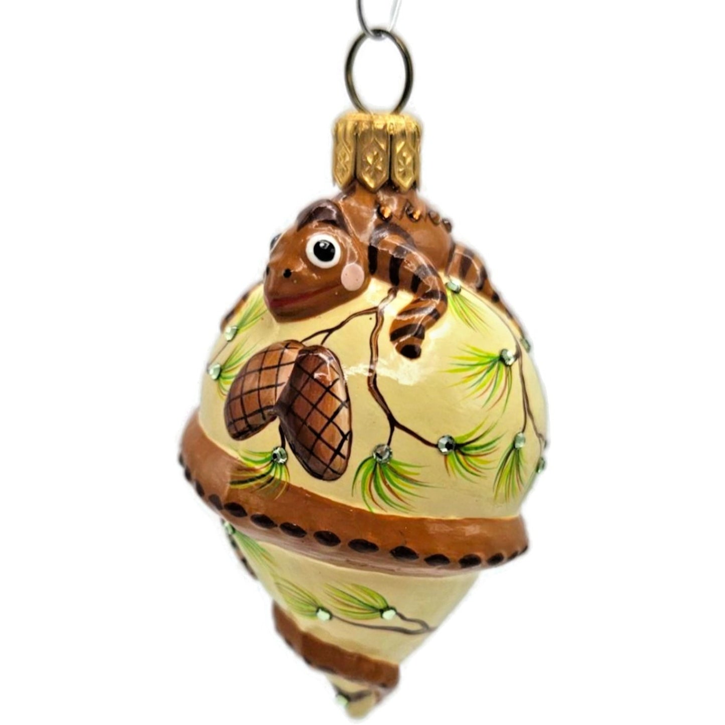 Patricia Breen Topping Chameleon Pine Fall Pine Cones Christmas Tree Ornament