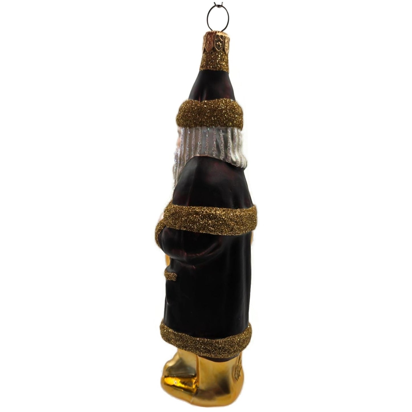 Patricia Breen Chocolate Box Santa Claus Bordeaux Gold Christmas Tree Ornament