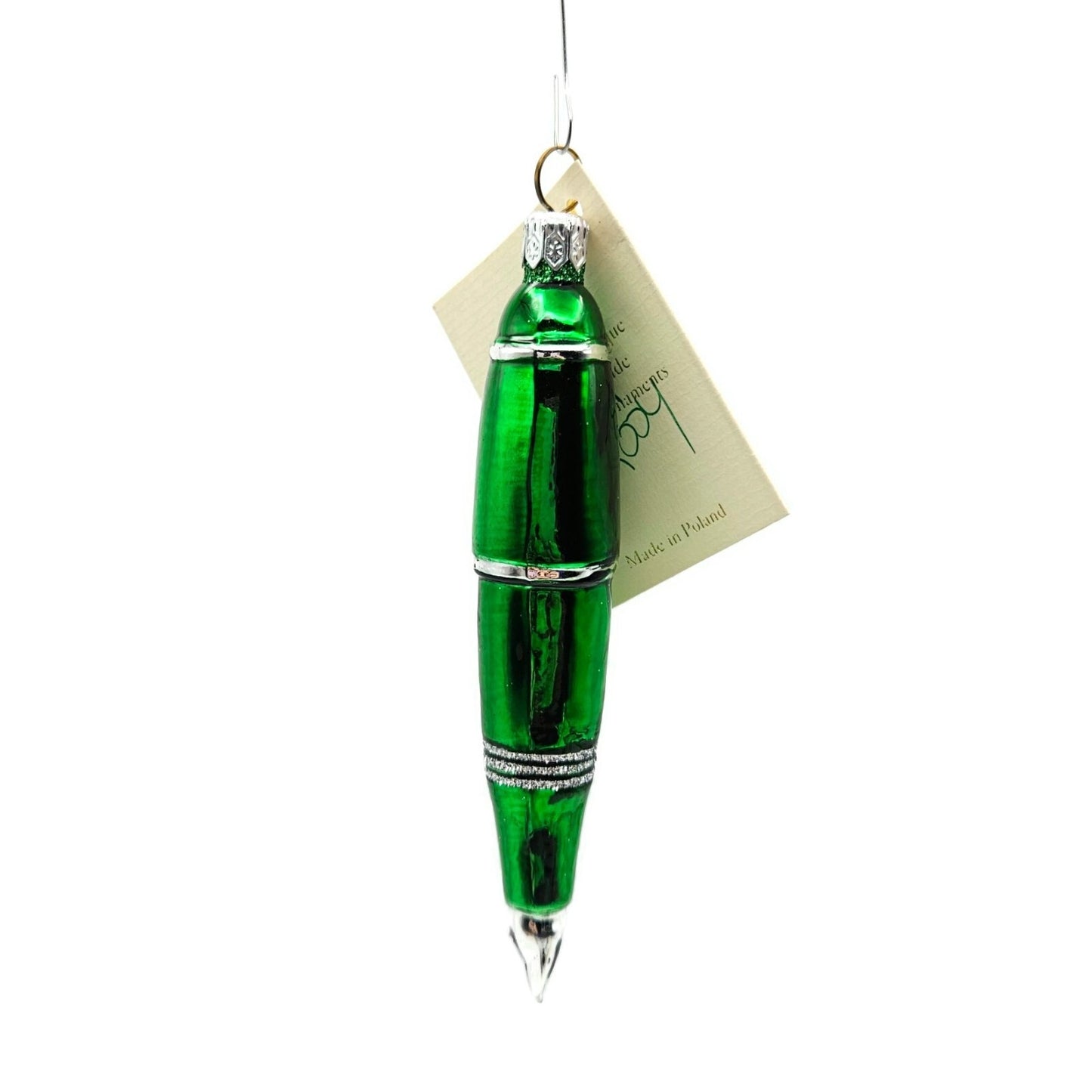 Patricia Breen Green Ink Pen Christmas Holiday Complimentary Ornament CATZ